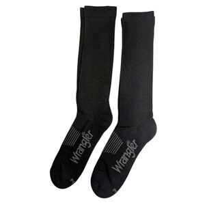 Wrangler Men's Ultra Dri Seamless Toe Socks 2 Pair Black Size 4-9